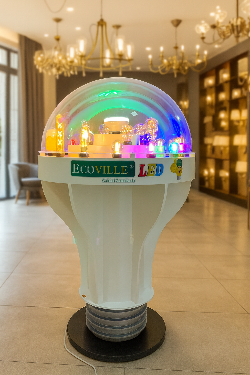 Exhibidor en showroom